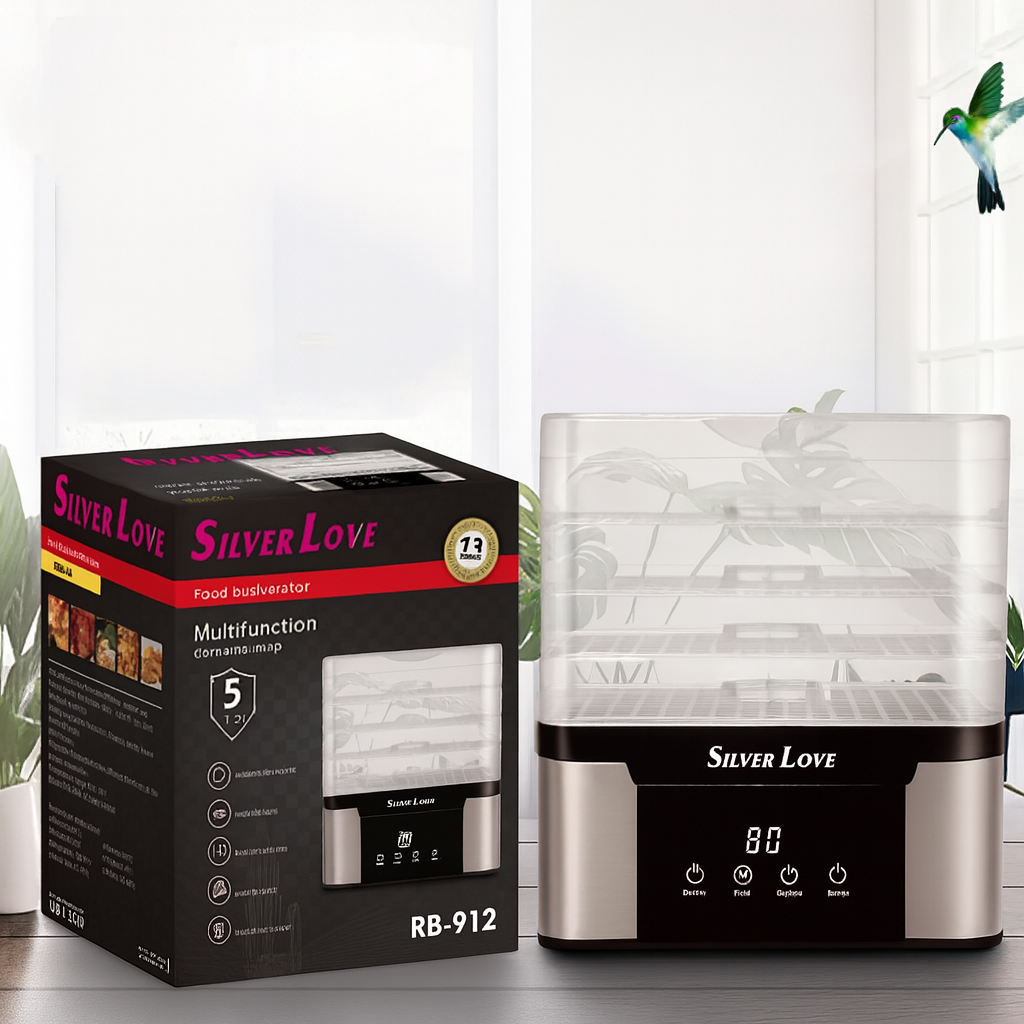 Сушилка для фруктов и овощей и мяса Silver Love RB-912 5 ярусов 1000 Вт (260845) Сушилка для фруктов и овощей и мяса Silver Love RB-912 5 ярусов 1000 Вт (260845)