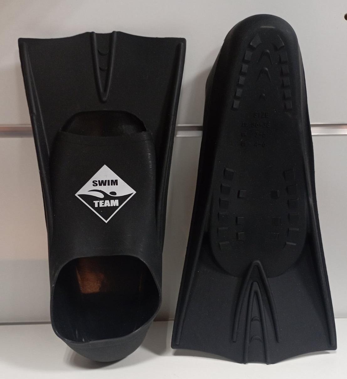 Ласты для плавания в бассейне Sprinter короткие силикон р. 39-41 Черный (6936116101867)