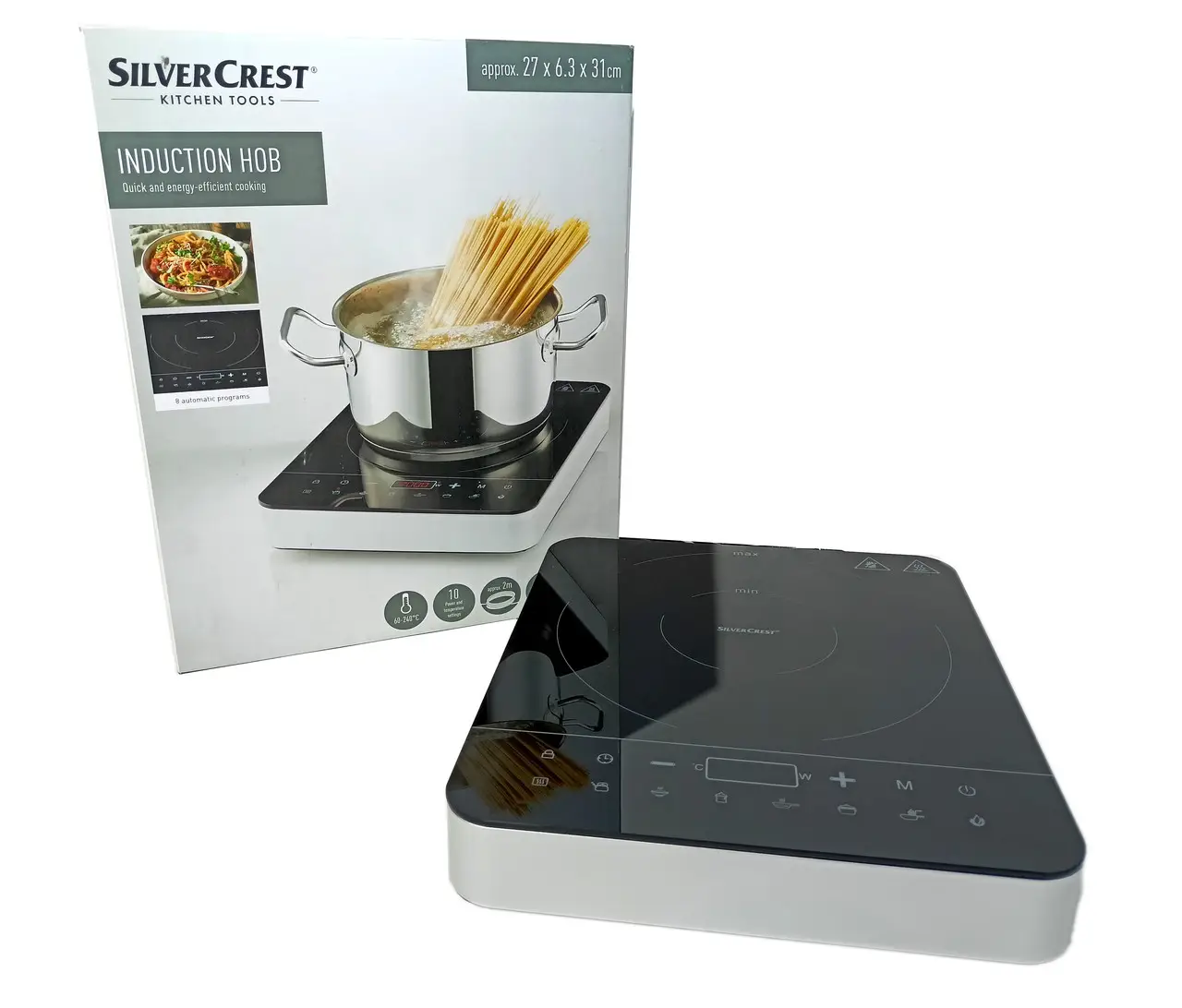 Настільна плита індукційна SilverCrest SIKP 2200 A1 2200 Вт з 8 програмами