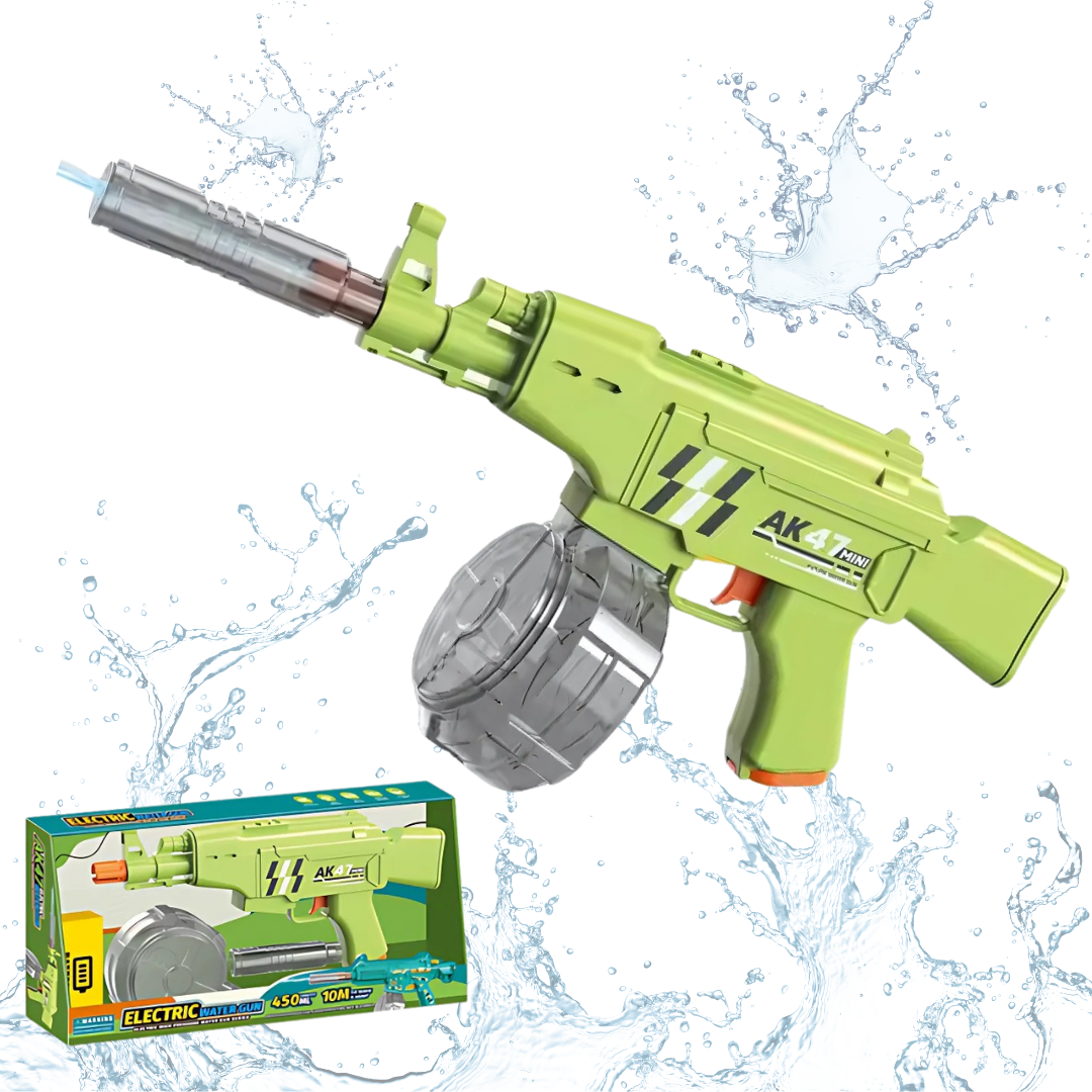 Пистолет для детей водный электрический АК47 на аккумуляторе Зеленый
