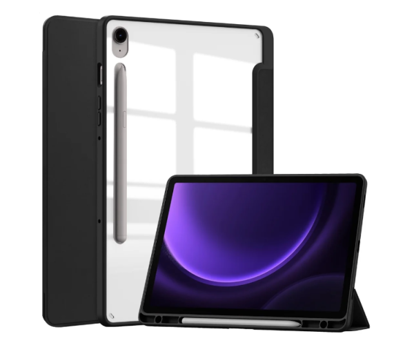 Чехол-книжка Glass Magnet Flip Cover Samsung Galaxy Tab 10 FE/S9 FE Черный