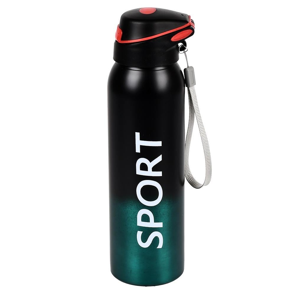 Термос-поїлка спортивний Sport з нержавіючої сталі 500 мл Black/Green (32617500)