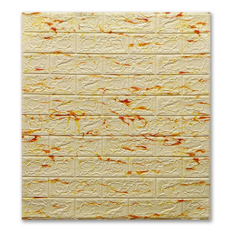 Самоклеящаяся 3D панель Sticker Wall 700x770x5 мм Желтый кирпич (00190)