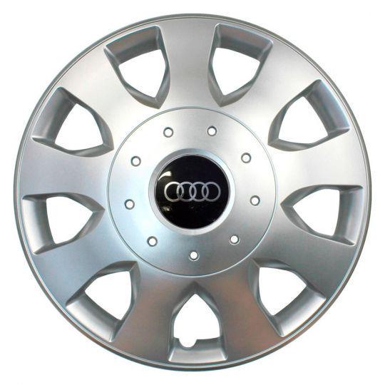 Колпаки автомобильные SKS 400 R16 с логотипом Audi 4 шт. Серебристый (400-audi)
