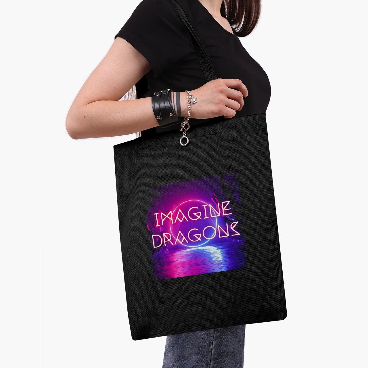 Еко сумка шоппер Imagine Dragons 41x35 см Чорний (9227-2977-BK)