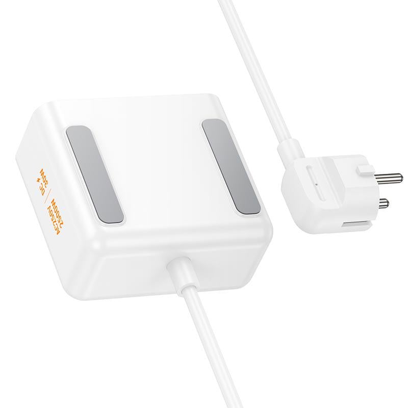 Подовжувач мережевий Hoco AC27 Descanso 2 м White (28155071) - фото 2