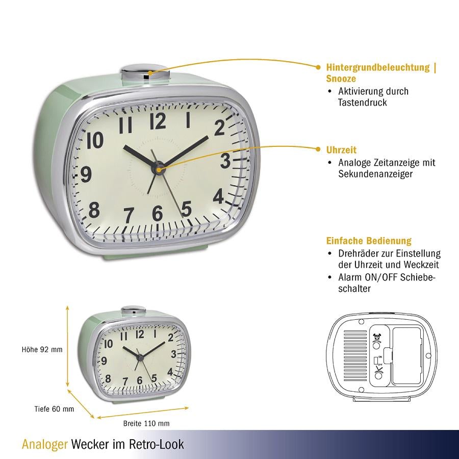 Будильник аналоговий TFA 60103204 - фото 2