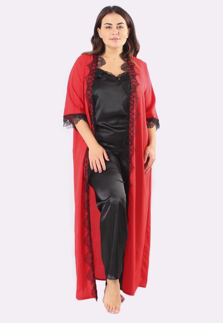 Домашний костюм Ghazel 17111-70 Афина р. 46 Красный/Черный (5654846)