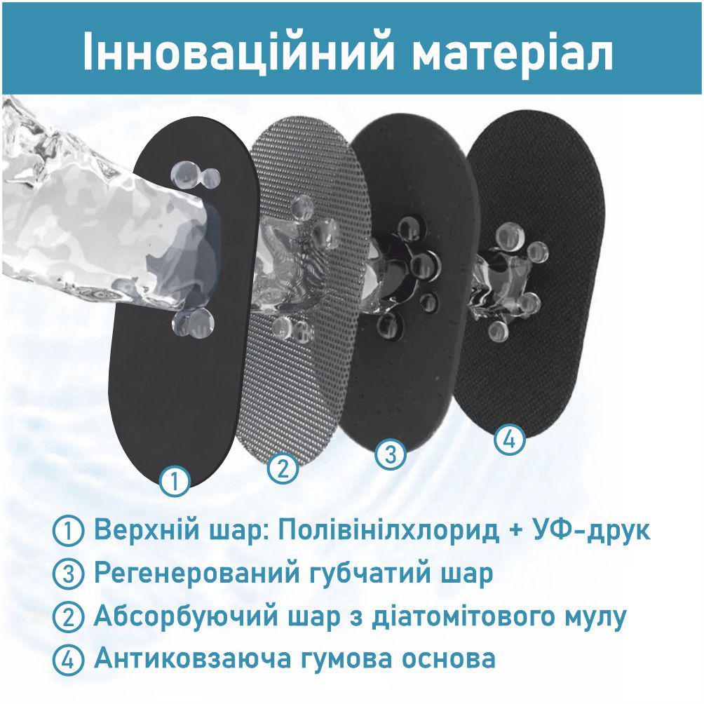 Коврик для ванной комнаты Aquarius Мрамор 50х80 см Графитовый (300085) - фото 5