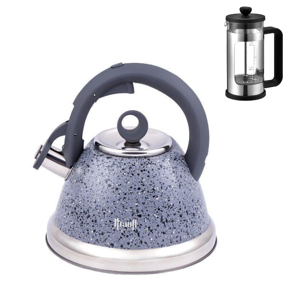 Чайник Krauff Granitstein 2,7л с френч-прессом Cergio 1 л (28518)