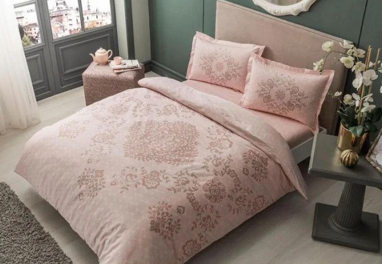 Постельное белье Tac Carissa pembe сатин Розовый