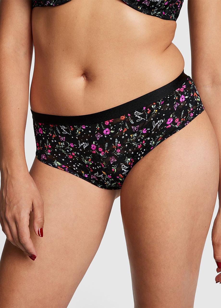 Трусики женские Victoria's Secret WEAR Everywhere Lace кружевные хипстеры S Черный (2020790372)