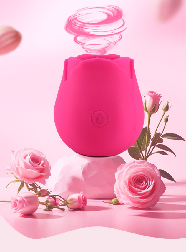 Клиторальный вакуумный стимулятор Rose Air Wave Красный