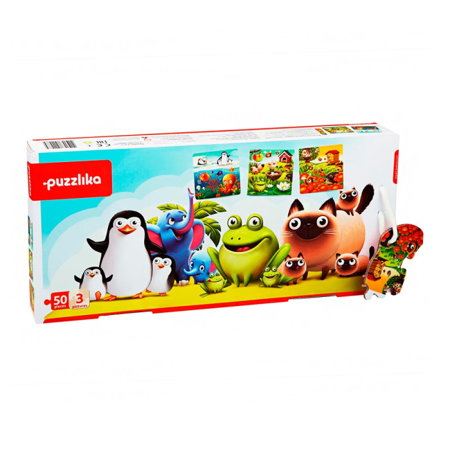 Пазлы Puzzlika 3в1 Любимые животные на 50 эл. Разноцветный (150-98-12985)