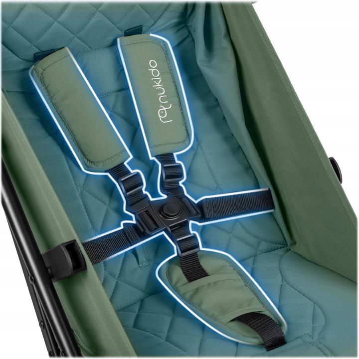 Коляска прогулянкова Paseo Nukido з дощовиком Хакі (716005) - фото 8 Коляска прогулянкова Paseo Nukido з дощовиком Хакі (716005) - фото 8