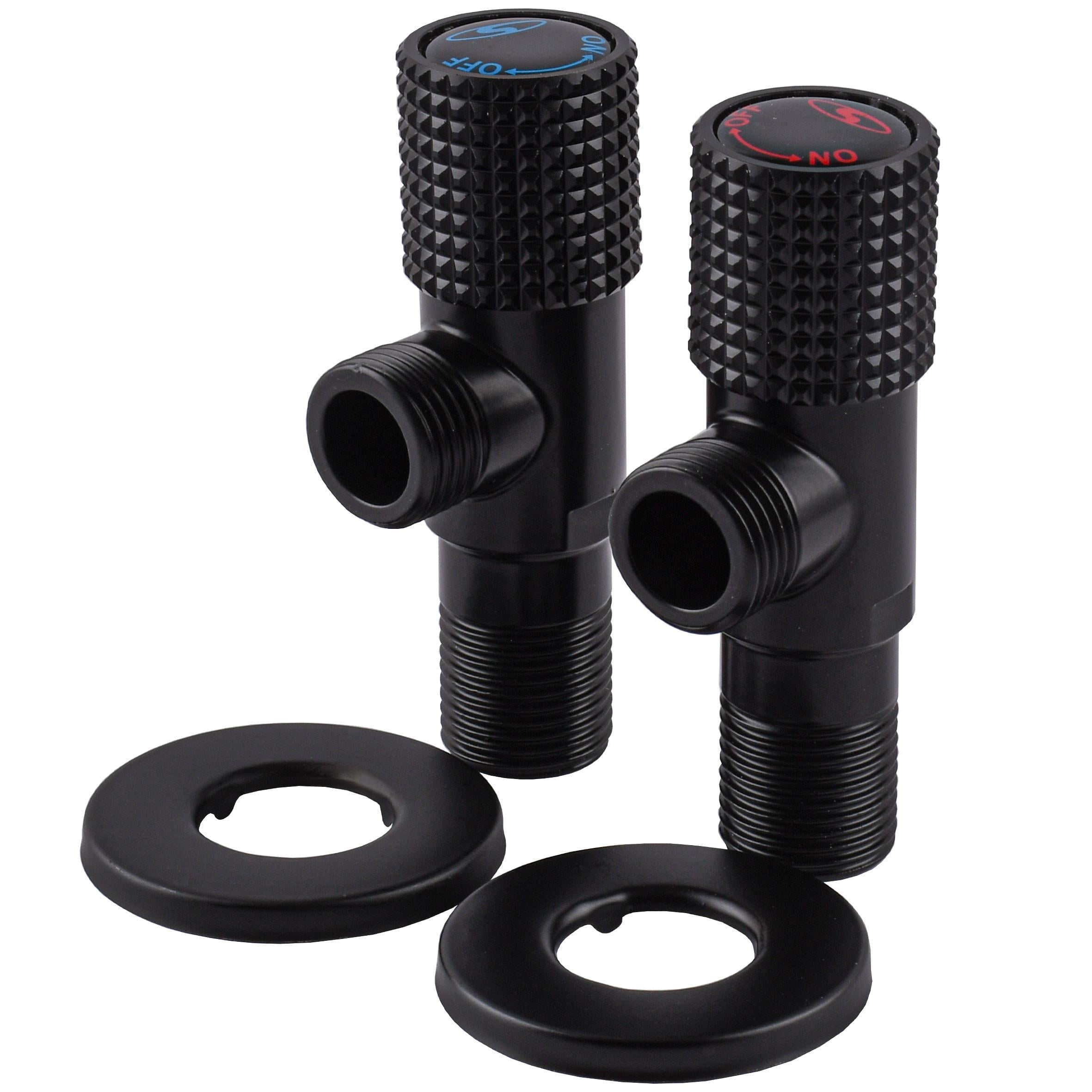 Набор кранов угловых керамика Solomon EXCLUSIVE 1/2"X1/2" 9889 BB 2 шт. Black (000028994)