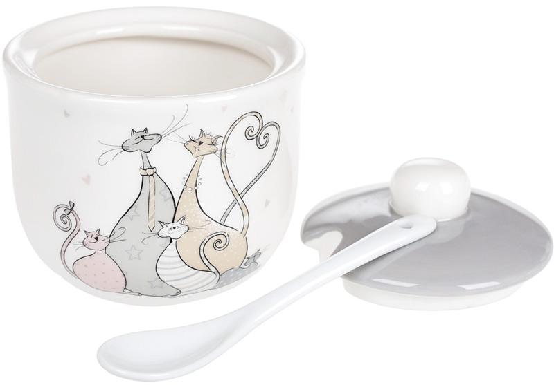 Цукорниця керамічна Дружна Сімейка 250 мл з ложкою (BD-DM540-Q) - фото 2 Цукорниця керамічна Дружна Сімейка 250 мл з ложкою (BD-DM540-Q) - фото 2