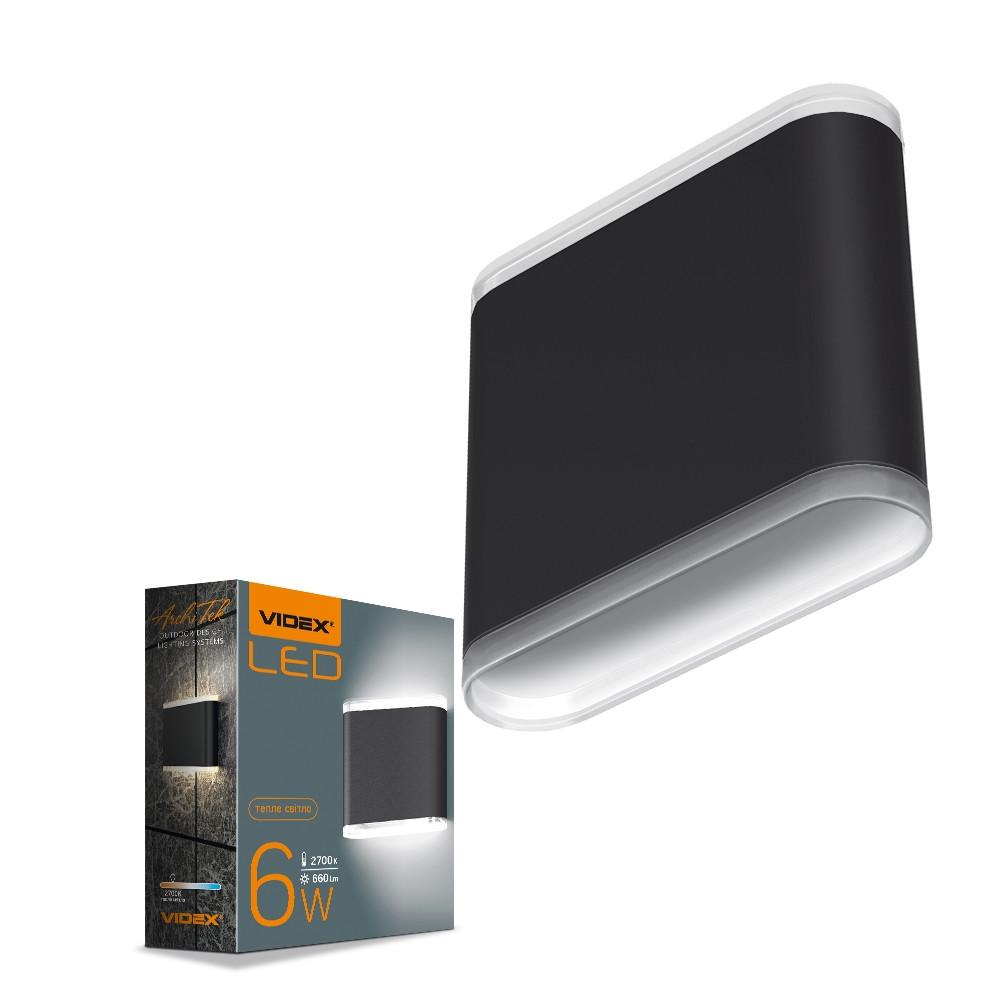 Светильник архитектурный LED Videx IP54 AR06 6W 2700K Черный (1458583177) - фото 1