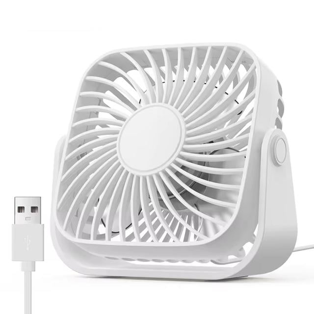 Вентилятор Topk K52 USB 8,5 см 3 скорости USB 5V 1 м 5W 360° White (ME0021994)