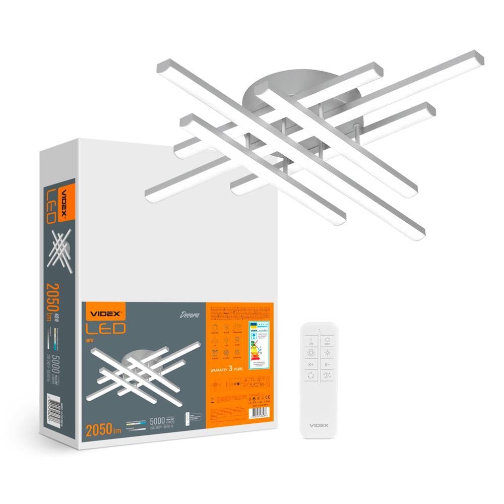 Смарт-світильник світлодіодний настінно-стельовий Videx DECORA 40W VL-CLD-988-SL (00000054794) Смарт-світильник світлодіодний настінно-стельовий Videx DECORA 40W VL-CLD-988-SL (00000054794)