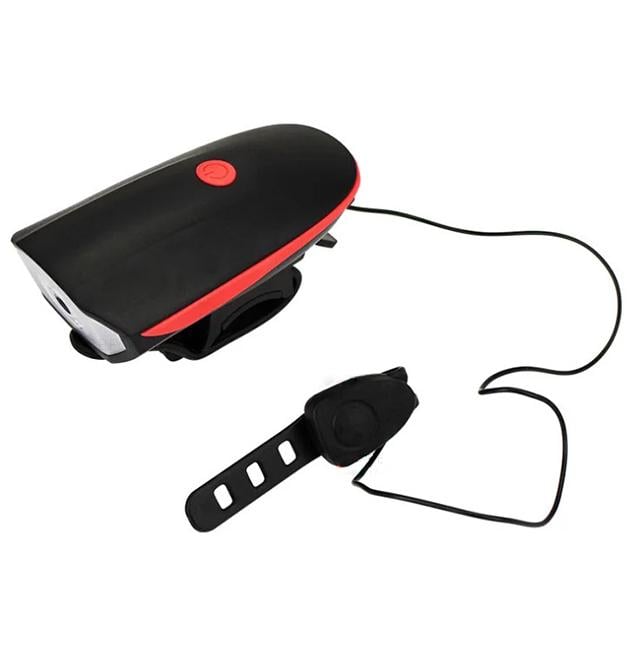 Ліхтар велосипедний TRIX USB світлодіодний з сигналом 5 режимів акумуляторний Чорний з червоним