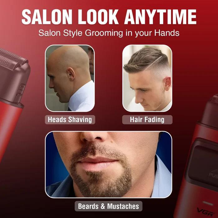 Электробритва VGR V-307 с двойным лезвием 2000 мА/ч 9000 об/мин Красный (V-307) - фото 14 Электробритва VGR V-307 с двойным лезвием 2000 мА/ч 9000 об/мин Красный (V-307) - фото 14