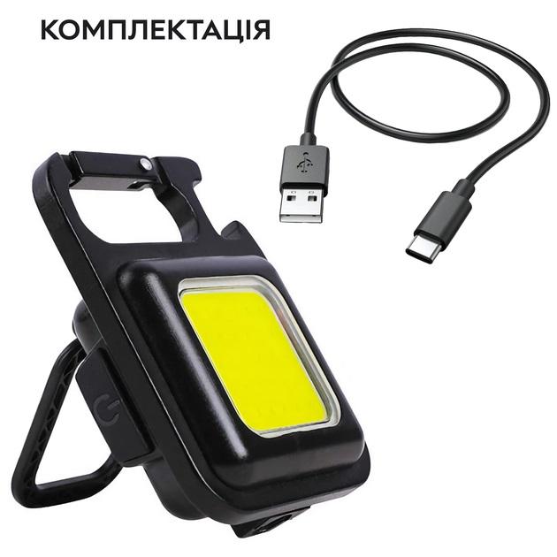 Фонарь-брелок светодиодный USB с карабином и магнитным креплением (20303333) - фото 4 Фонарь-брелок светодиодный USB с карабином и магнитным креплением (20303333) - фото 4