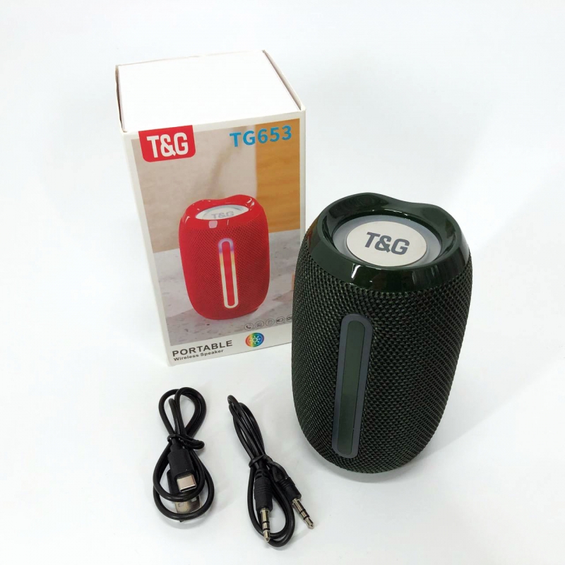 Портативная колонка TG 653 с USB Green (tf4881) - фото 3