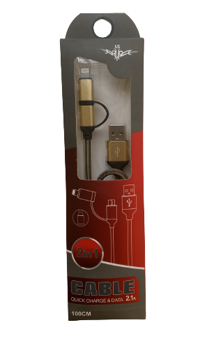 Кабель LS micro usb lightning 1 м