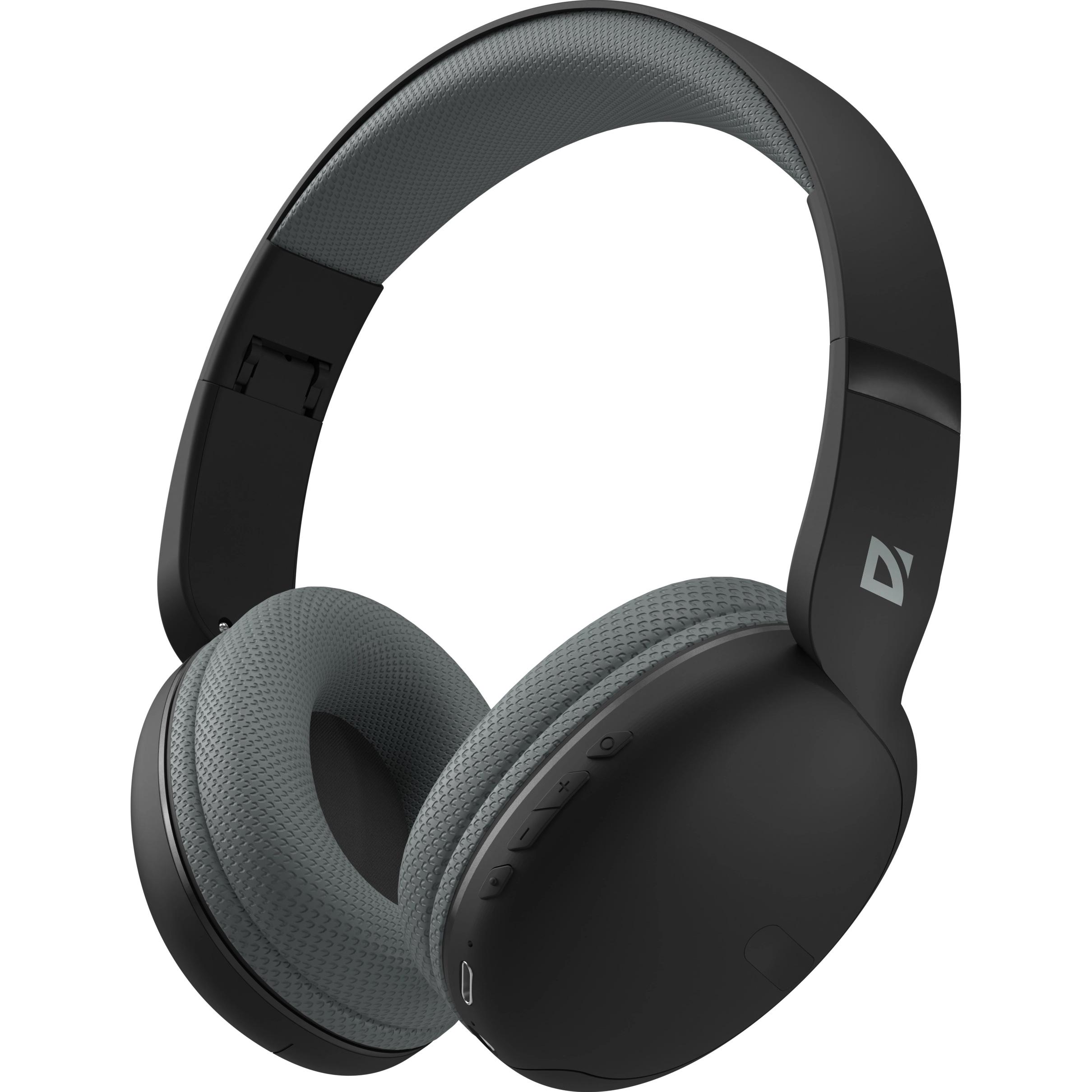 Навушники бездротові Defender FreeMotion B480 Bluetooth 3,5 мм/Type-C MicroSD з мікрофоном Black (63480)