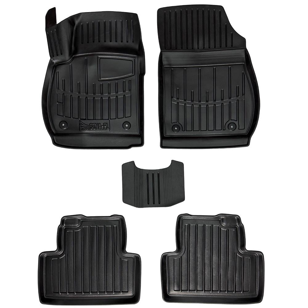 Коврики в салон SOVA-PL для Opel Zafira Tourer C 2011-2019 резиновые 5 шт. Черный (28800583)