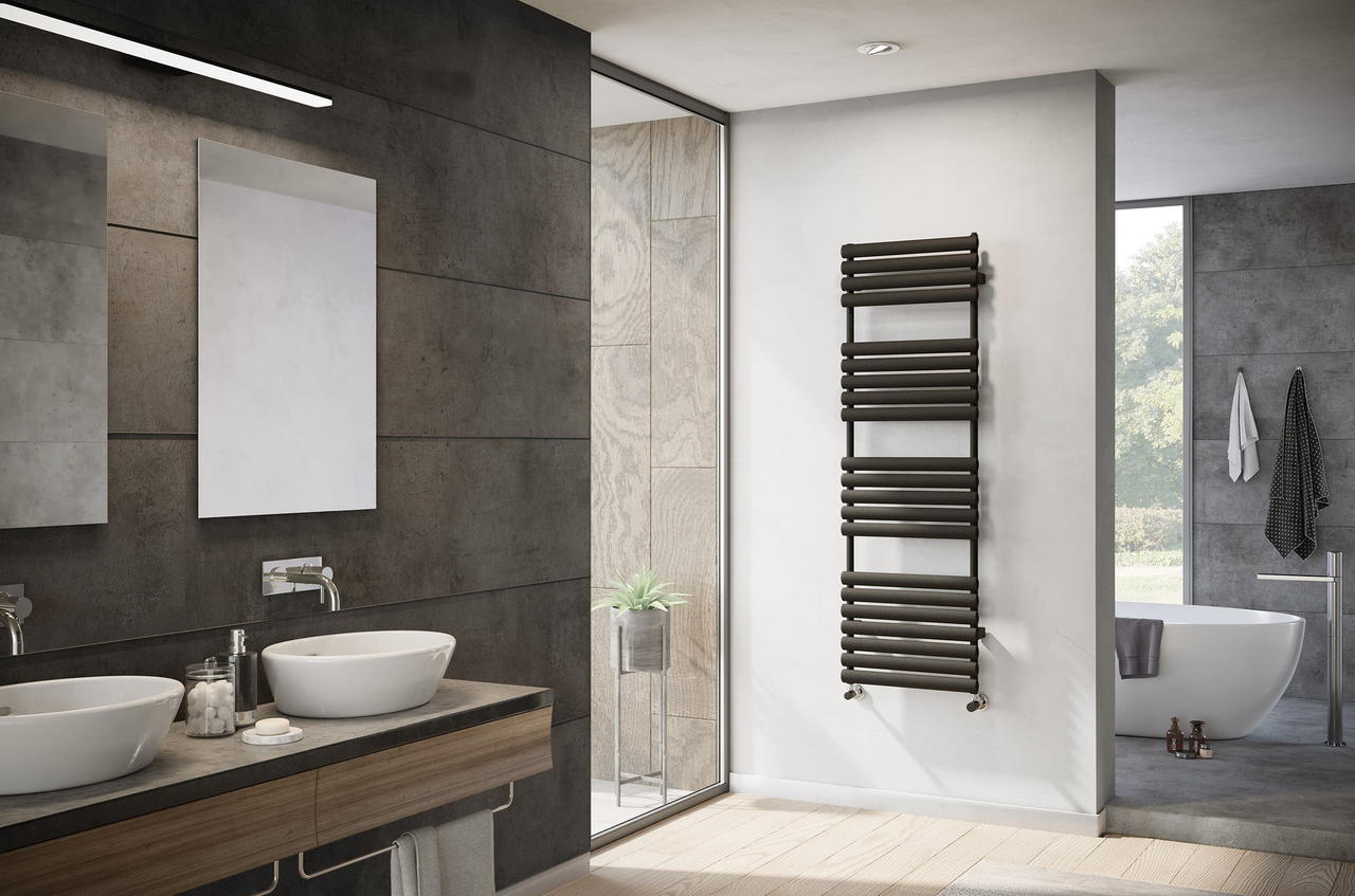 Полотенцесушитель дизайнерский IRSAP ELLIPSIS_B 1200x500 мм Черный