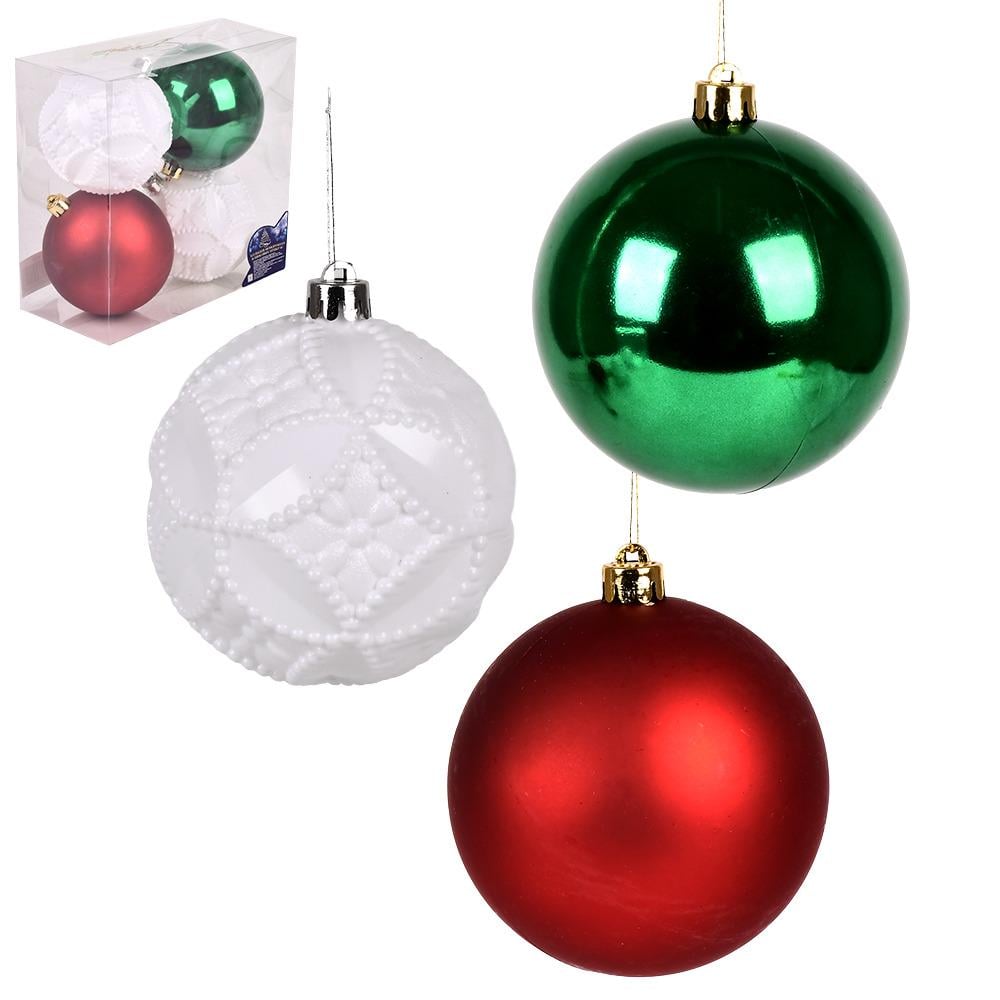 Елочные шарики 9769 10 см 4 шт. - фото 1 Елочные шарики 9769 10 см 4 шт. - фото 1