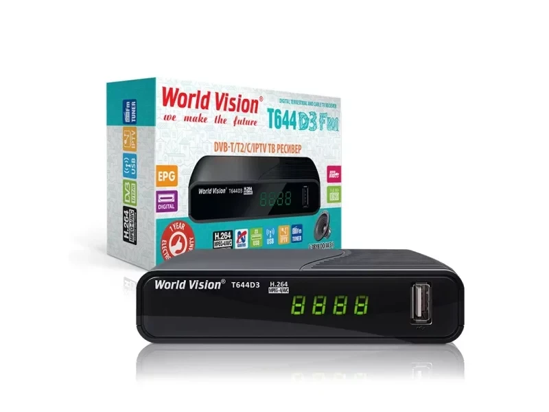 Комплект World Vision T644D2 FM з Wi-Fi USB антеною та HDMI кабелем 1 м - фото 8