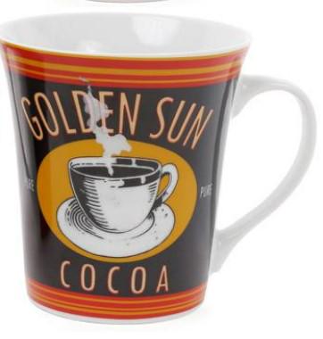 Чашка фарфоровая Retro Cocoa 375 мл