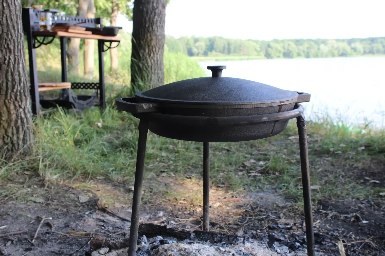 Сковорода Жарівня Ситон 30 см чавунна з чавунною кришкою - фото 4