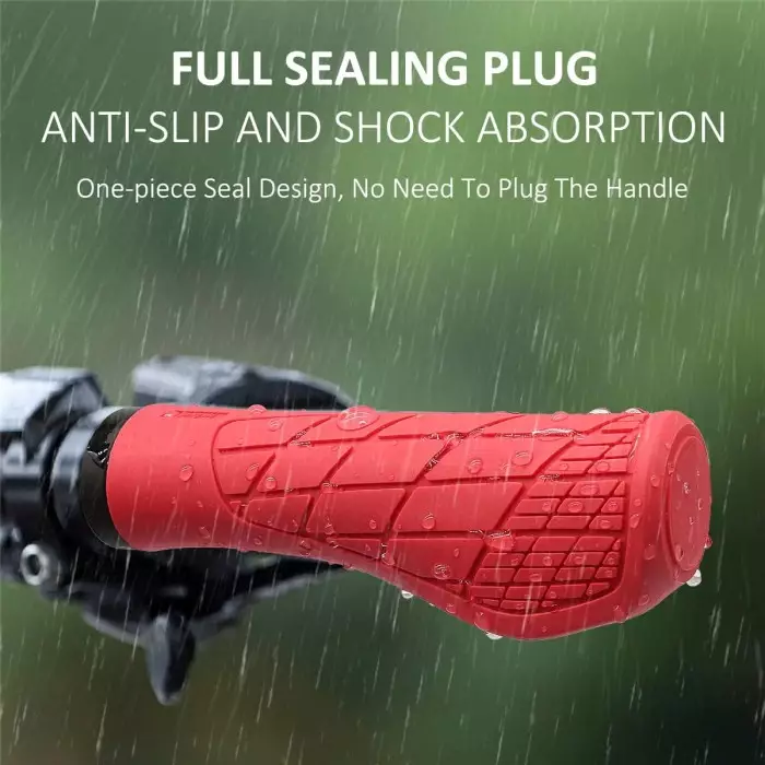 Грипси велосипедні MTB Ergonomic з замками Червоний (24668716) - фото 4 Грипси велосипедні MTB Ergonomic з замками Червоний (24668716) - фото 4