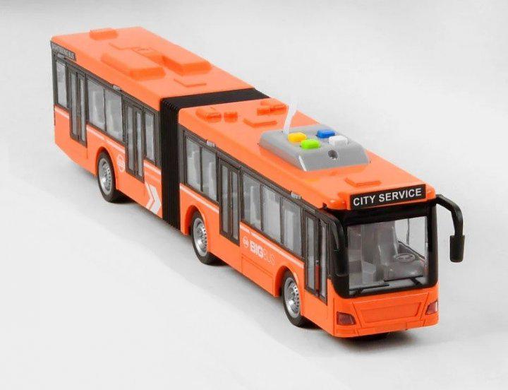 Автобус WENYI  инерционный 1:16 свет звук/открываются/двигающиеся детали Оранжевый (WY 913 AB)