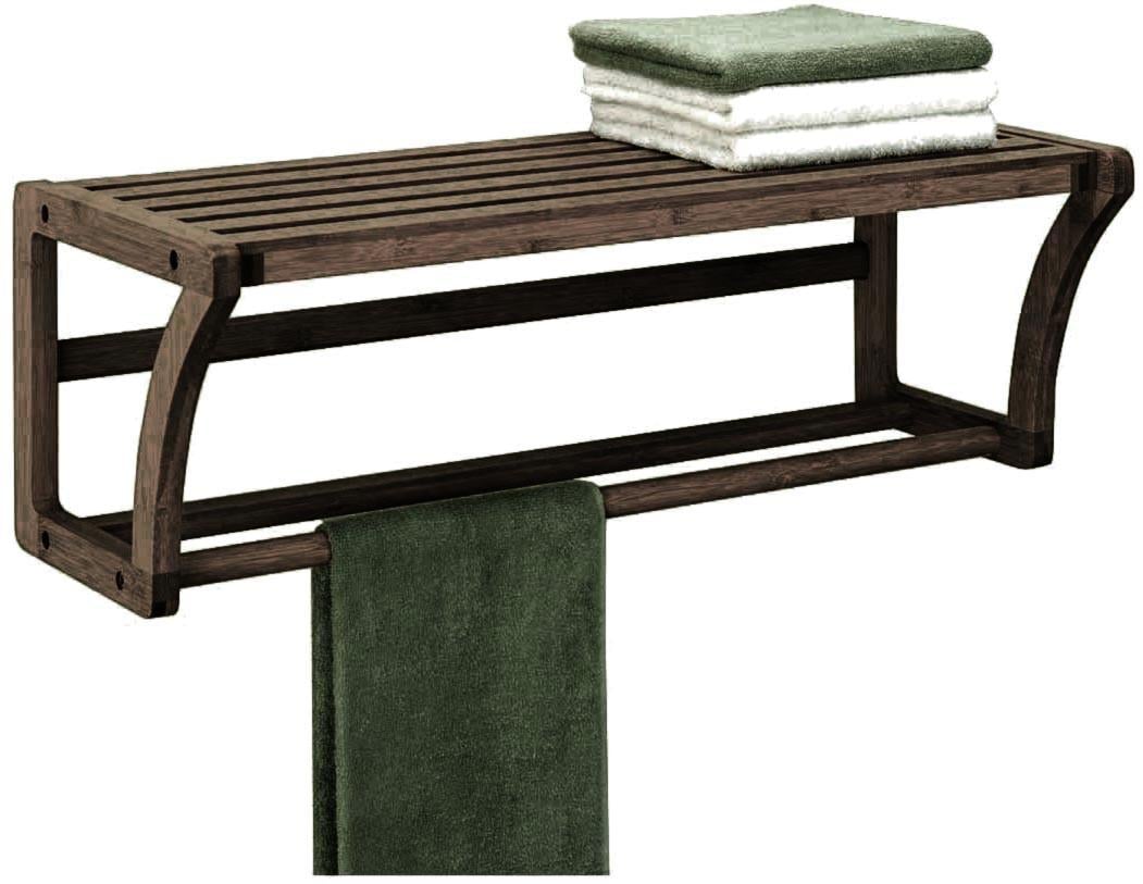 Полка для ванной из дерева Магдала Сепия (ВНП/003108)