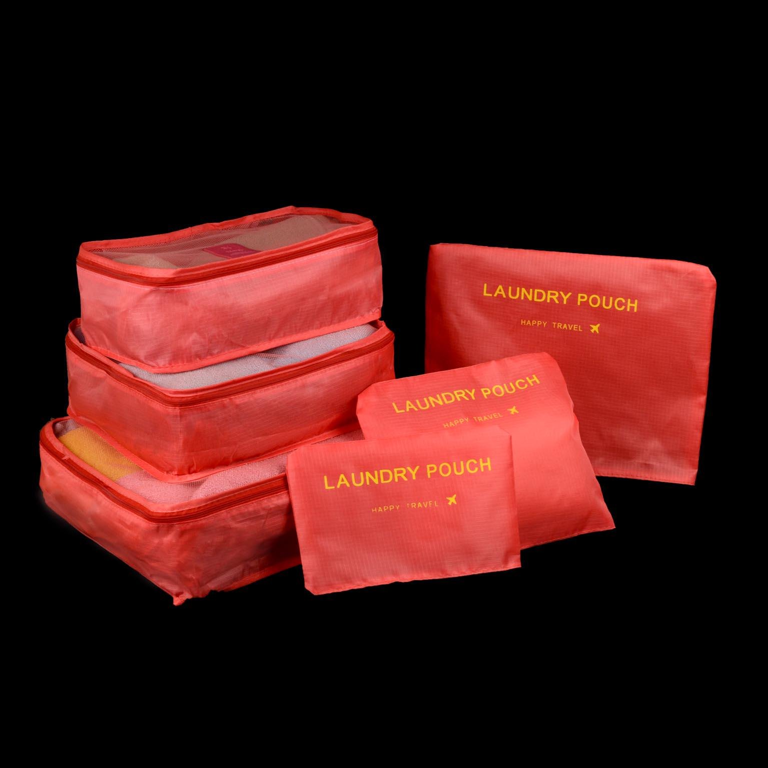 Набір органайзерів для подорожей та дому 6в1 нейлон водовідштовхувальний Червоний (КДО-15-5) - фото 8