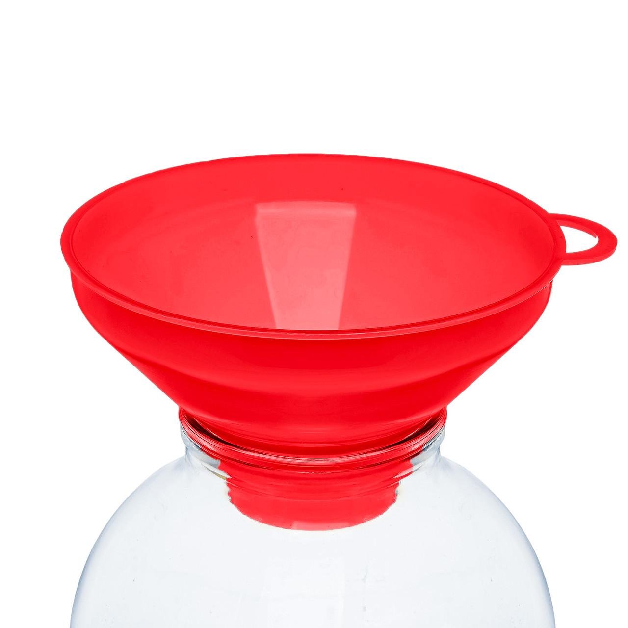Воронка пластиковая Ø 15,5 см с широким горлом на банку Красный (1900613703) - фото 2 Воронка пластиковая Ø 15,5 см с широким горлом на банку Красный (1900613703) - фото 2