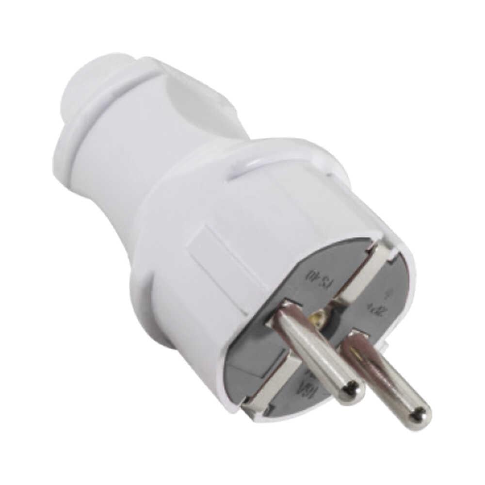 Вилка штепсельна Violux з заземленням Білий (940720)