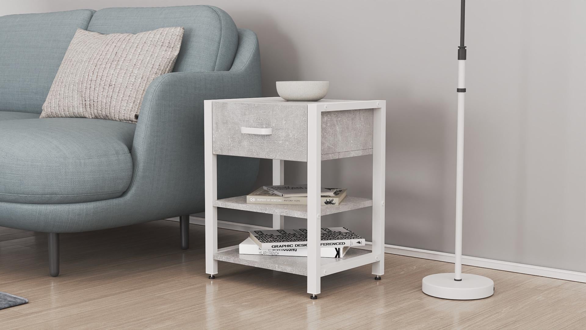 Тумба универсальная Ferrum-decor Вивьен ДСП 16 мм 1/2 50x41x40 белый/Бетон (FRD-106926)