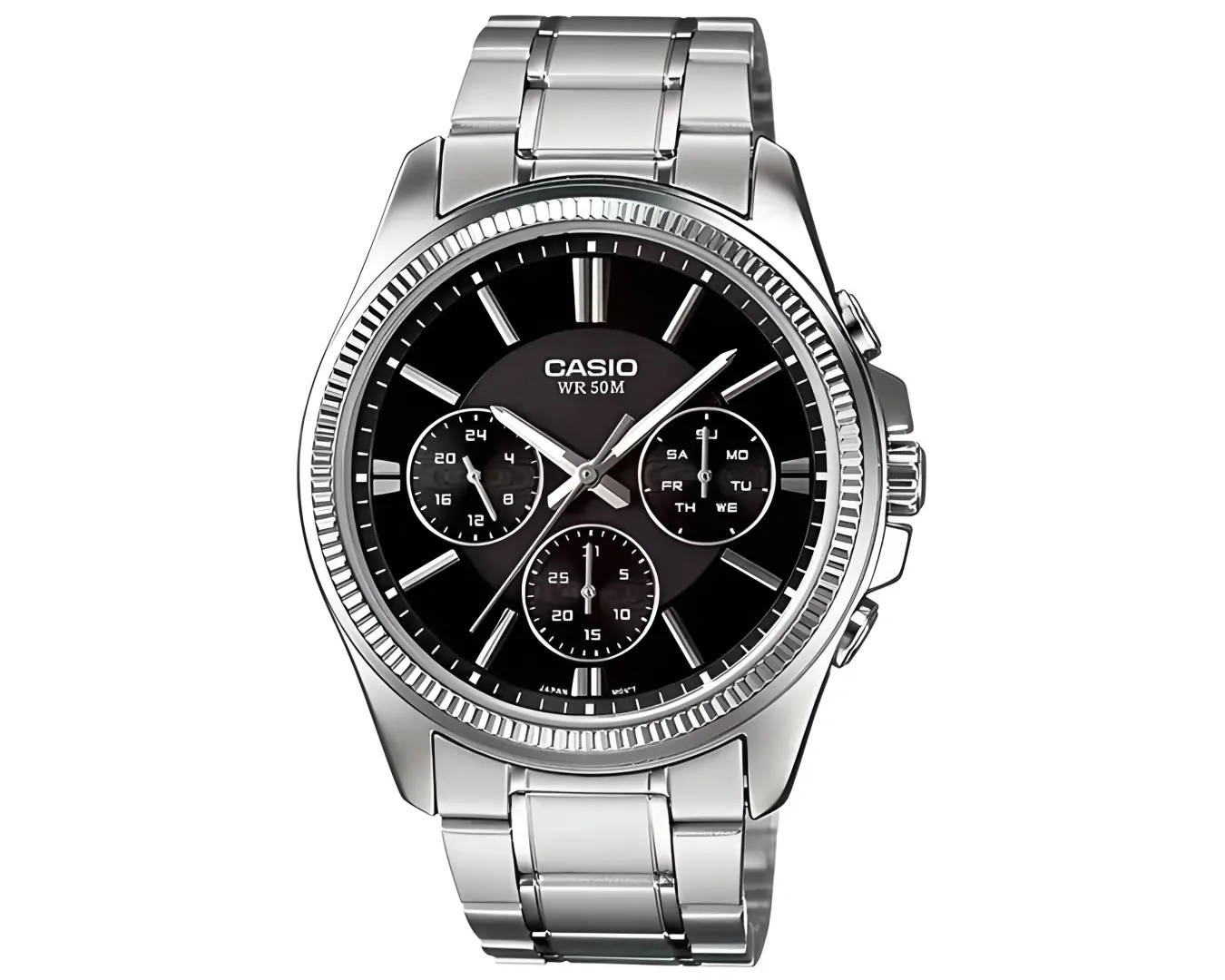 Наручные часы мужские Casio MTP-1375D-1A d 42 мм Серебряный/Черный (2447543162)