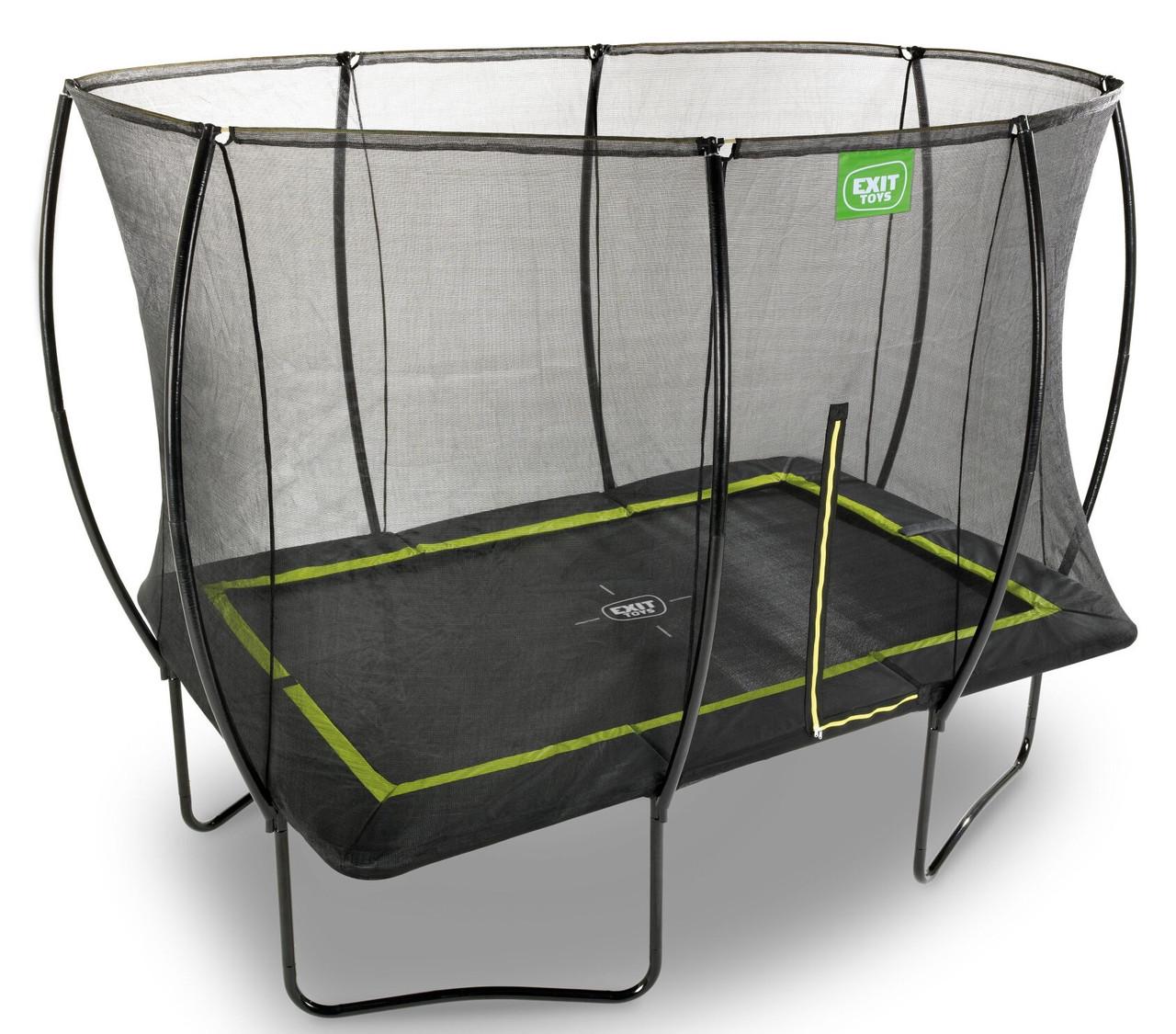Батут Exit Silhouette с защитной сеткой прямоугольный на ножках 214х305 см Черный