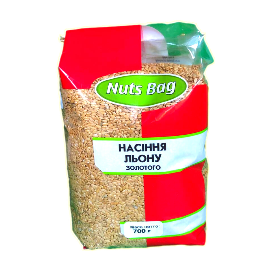 Насіння льону натуральне 700 г Nuts Bag (Flax-NB-700)