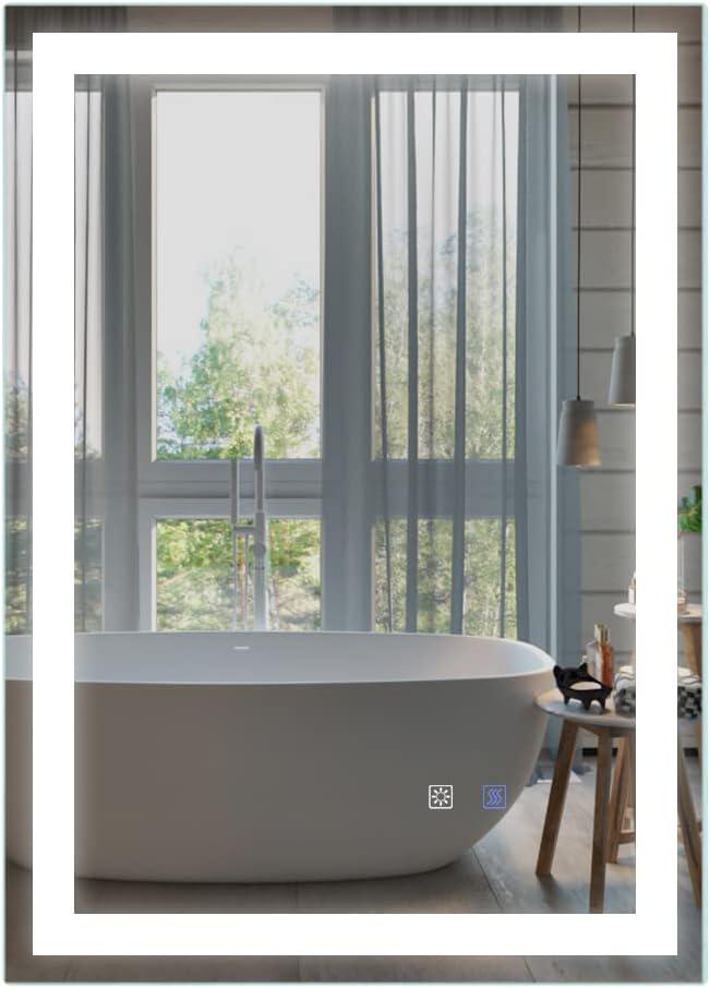 Зеркало Dim Dzerkal CUSA с LED-подсветкой/сенсорным управлением/подогревом 80х160 см (11695)