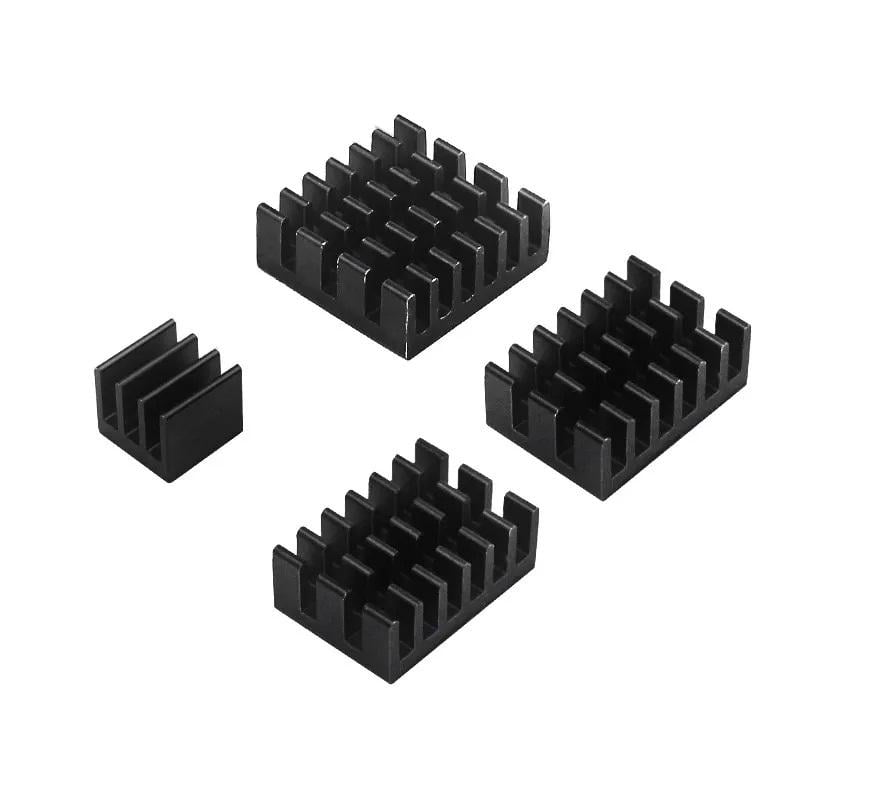 Радіатори охолодження CPU/RAM для одноплатного ПК Raspberry Pi 5/Plus алюміній 4 шт. (00-00029733)