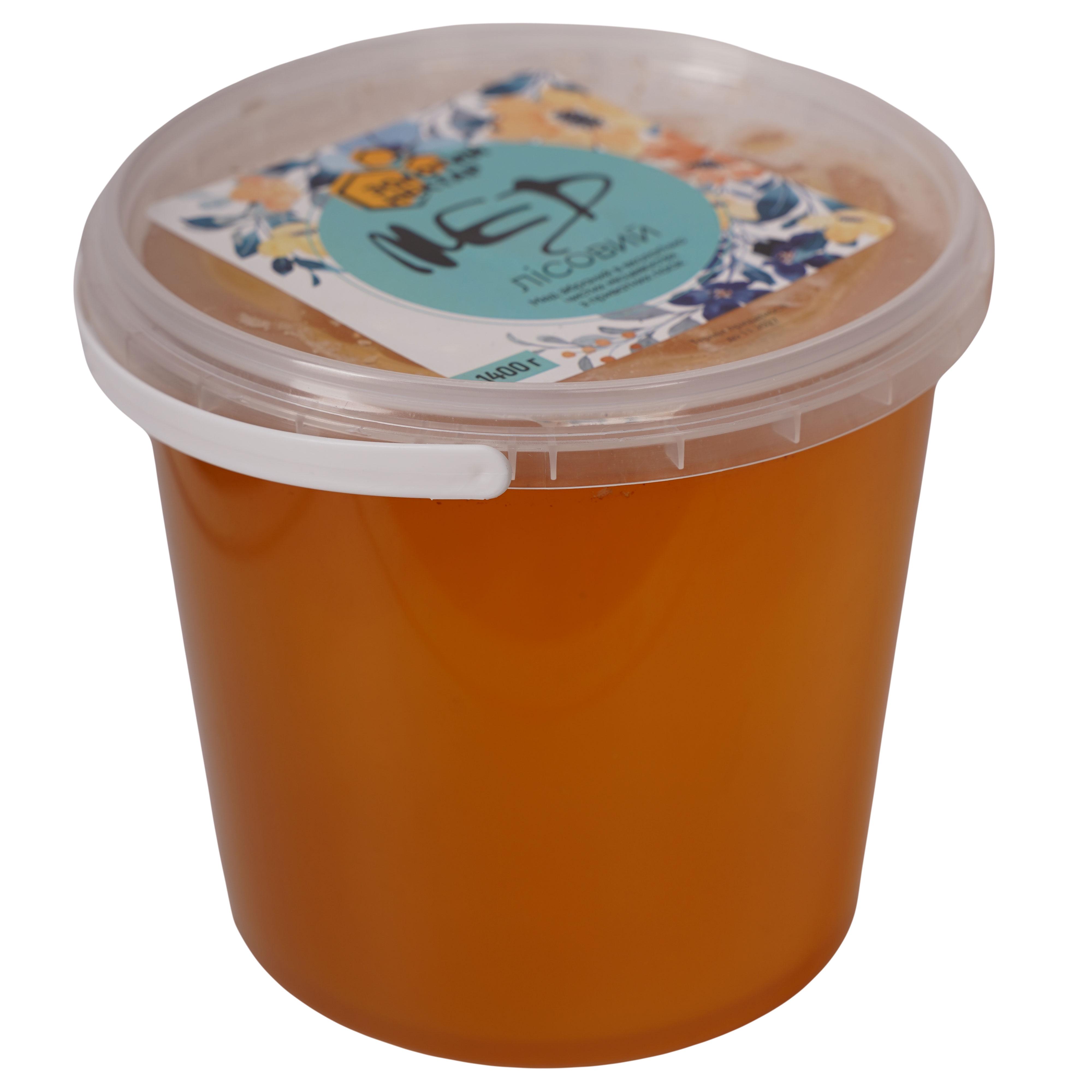 Мед лесной натуральный пчелиный Золотой Нектар в ведерке 1,4 кг 1 л