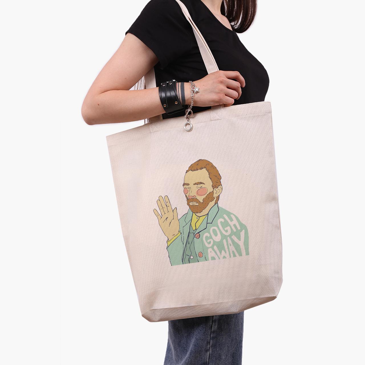 Эко сумка шоппер Vincent van Gogh 41x39x8 см Бежевый (9227-2949-WTD)